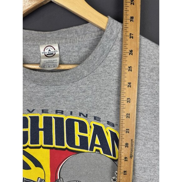 Vintage Y2K Michigan Wolverines VS Ohio State Buckeyes NCAA Football Grey Shirt - Picture 14 of 14